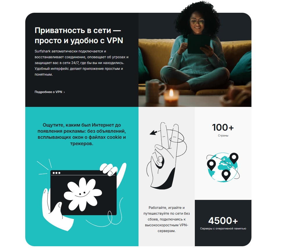 Уровень шифрования Surfshark